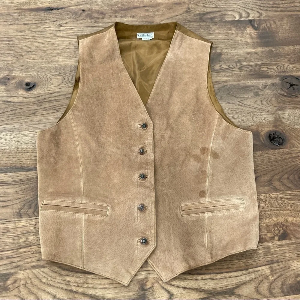 Suede menswear vest sz Large